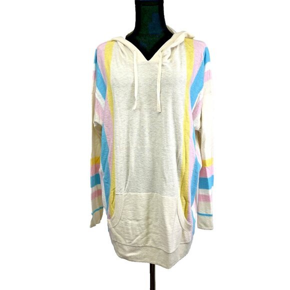 torrid Tops - Torrid Pullover Hoodie Light Sweater Size 0 (L 12) NWT Beach Rainbow Oversized